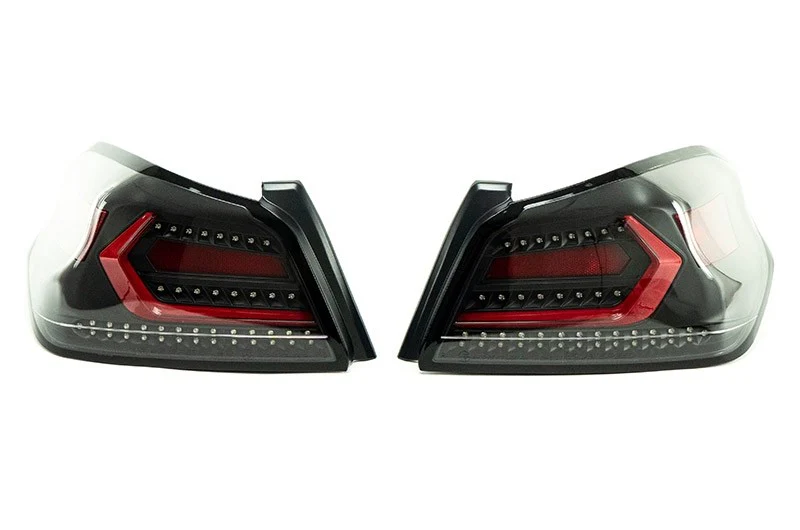 OLM Evolution Tail Lights (Clear Lens, Black Base, Red Bar) - 2015-2021 WRX / STI - Image 3