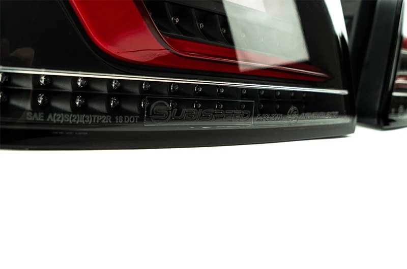 OLM Evolution Tail Lights (Clear Lens, Black Base, Red Bar) - 2015-2021 WRX / STI - Image 5