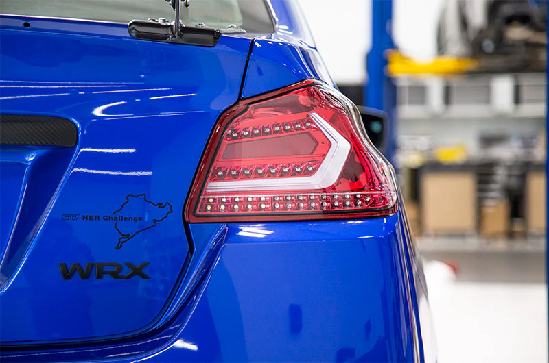 OLM Evolution Tail Lights - Clear Lens, Red Base, White Bar - 2015-2021 Subaru WRX / STI - Image 6