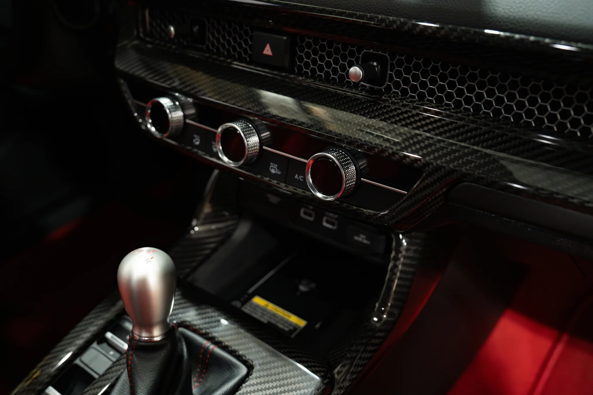 OLM LE Carbon Fiber Interior Dash Cover (2pc) - 2022+ FL Honda Civic / FL5 Type R - Image 4