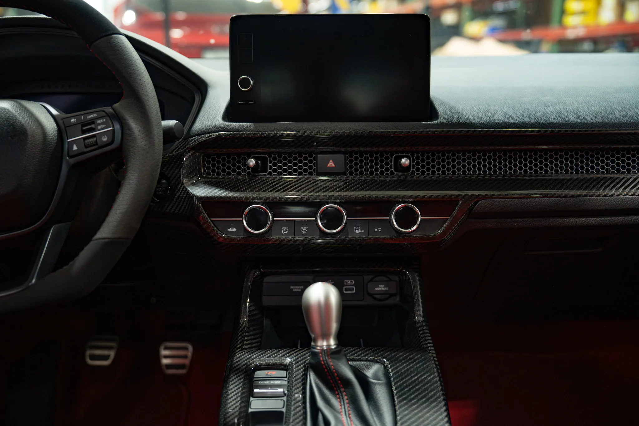 OLM LE Carbon Fiber Interior Dash Cover (2pc) - 2022+ FL Honda Civic / FL5 Type R - Image 7