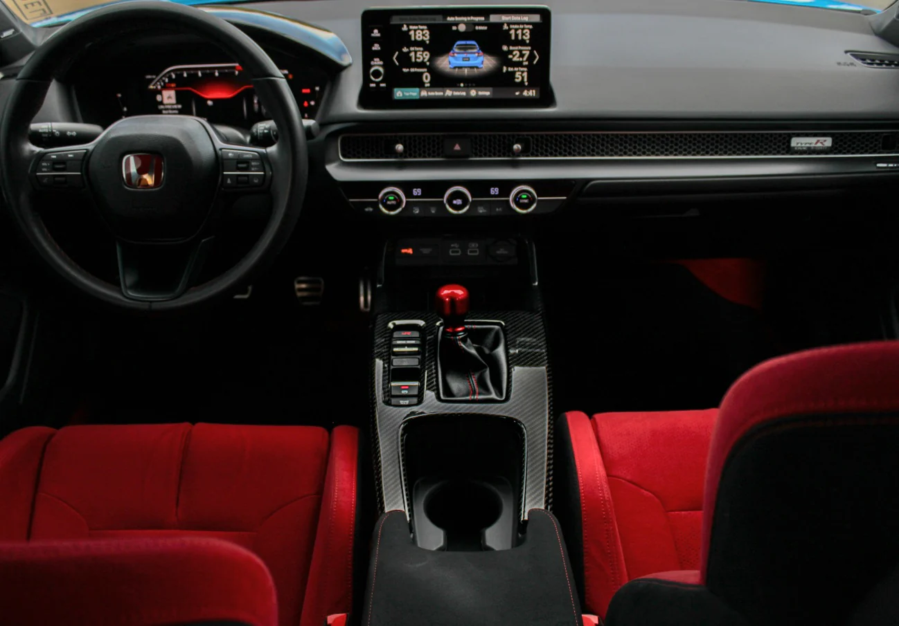 OLM LE Carbon Fiber Shift Panel Cover - 2023+ Honda Civic FL5 Type R - Image 4