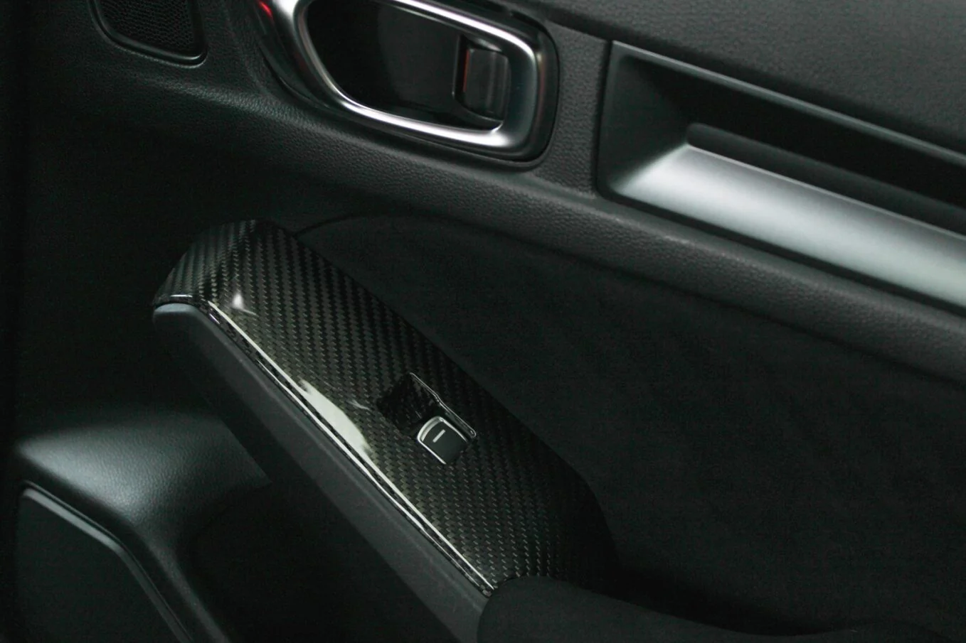 OLM LE Carbon Fiber Window Switch Panel Covers (Set of 4) - 2022+ FL Honda Civic / FL5 Type R - Image 3