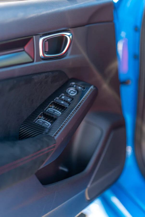 OLM LE Carbon Fiber Window Switch Panel Covers (Set of 4) - 2022+ FL Honda Civic / FL5 Type R - Image 7